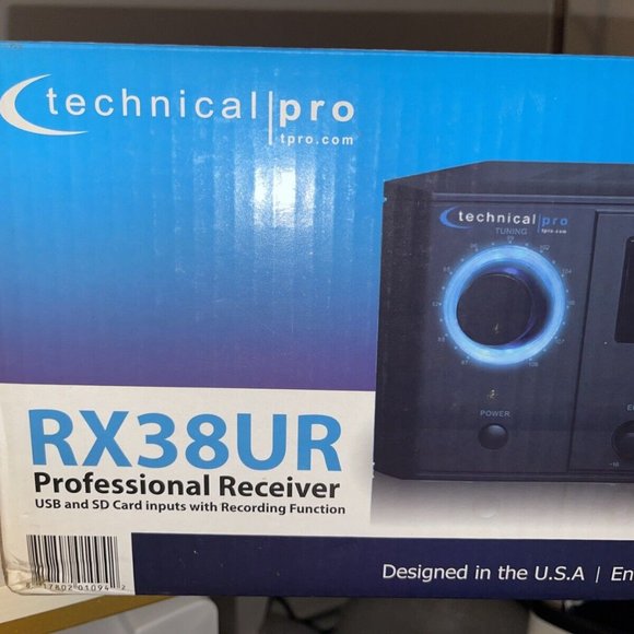 Technical Pro 1000W Stereo Receiver with USB & SD Card Inputs, Black, RX38UR New - Picture 3 of 6